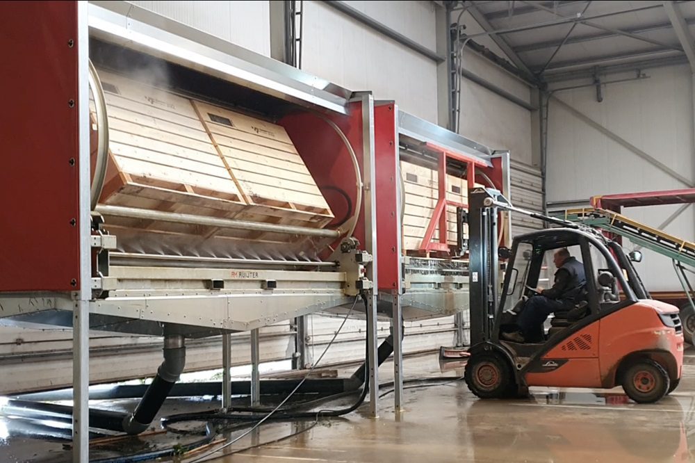 Rechttoe rechtaan reinigen met kistenwassers van Ruijter Machines